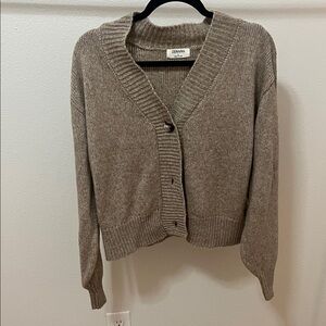 Zara Women's Taupe Cardigan Sweater